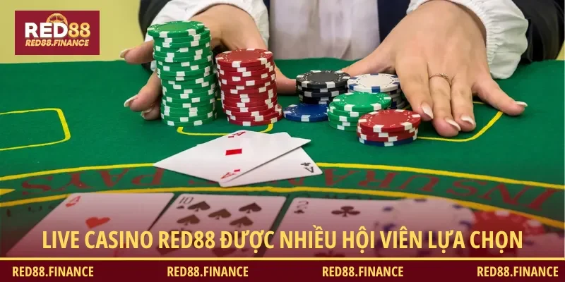 Sảnh Live Casino RED88 luôn có đông đảo hội viên lựa chọn